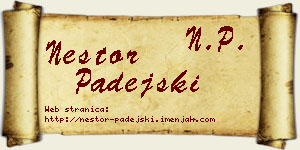 Nestor Padejski vizit kartica